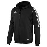 Pnsk mikina s kapuc Adidas na zip T12 ern - kliknte pro vt nhled